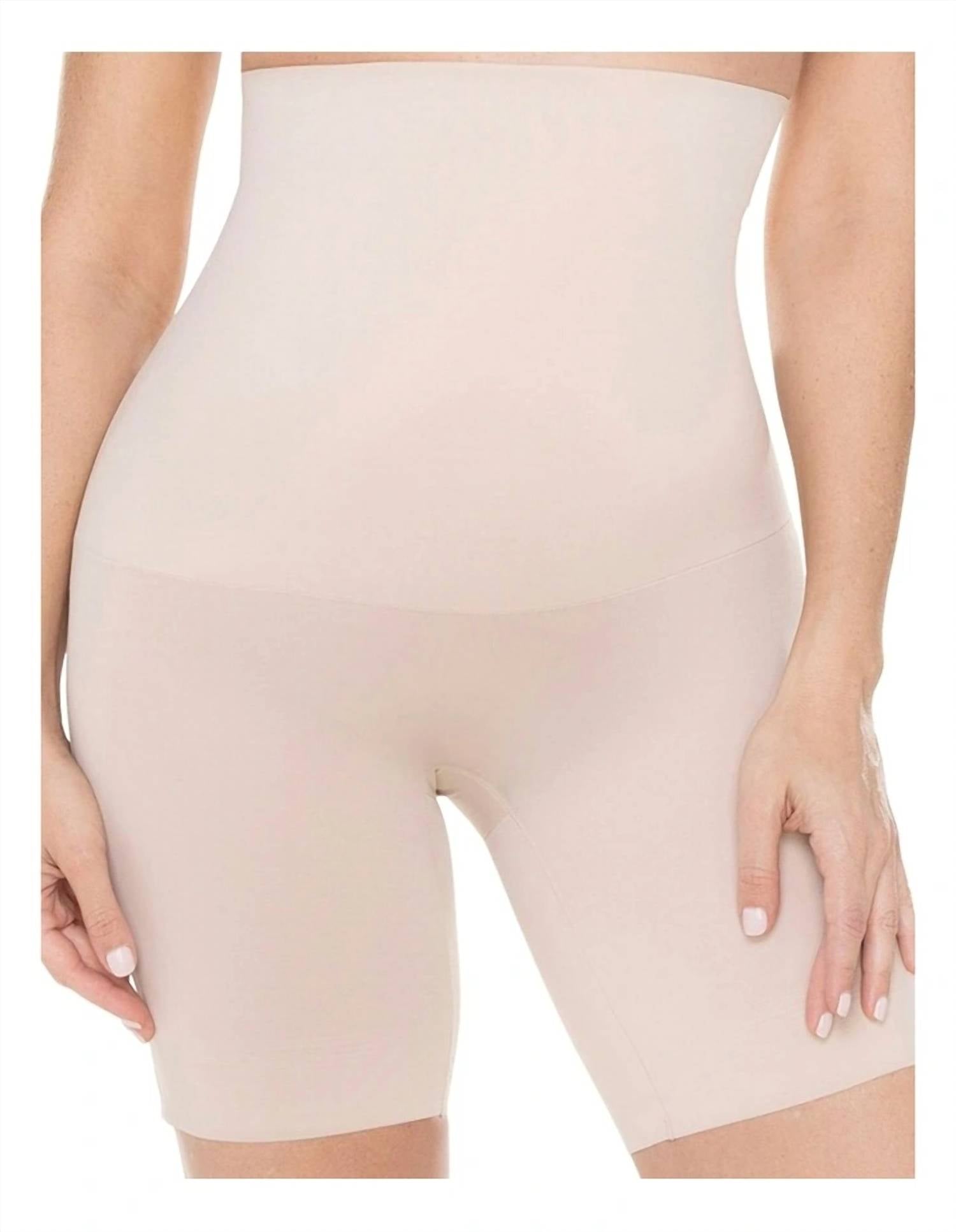 Miraclesuit Comfy Curves Hi-waist Thigh Slimmer Shapewear in beige - women's intimate - alternate view