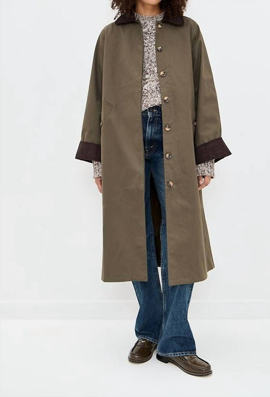 Moon River - Corduroy Detail Trench Coat