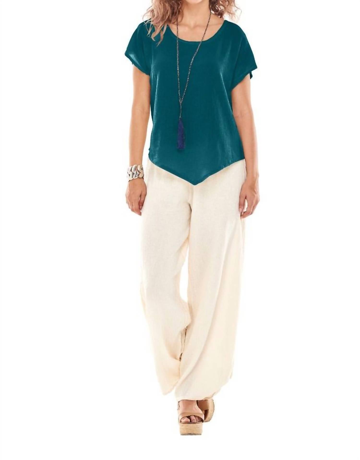 Oh My Gauze! Grace Top in pine - women's t-shirt