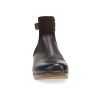 dansko Women's Monique Leather Bootie in chocolate - women's shoe - view 4