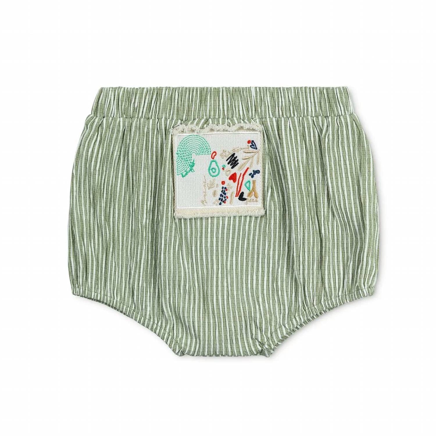 Bonjour - Girls Striped Patch Two-piece Set