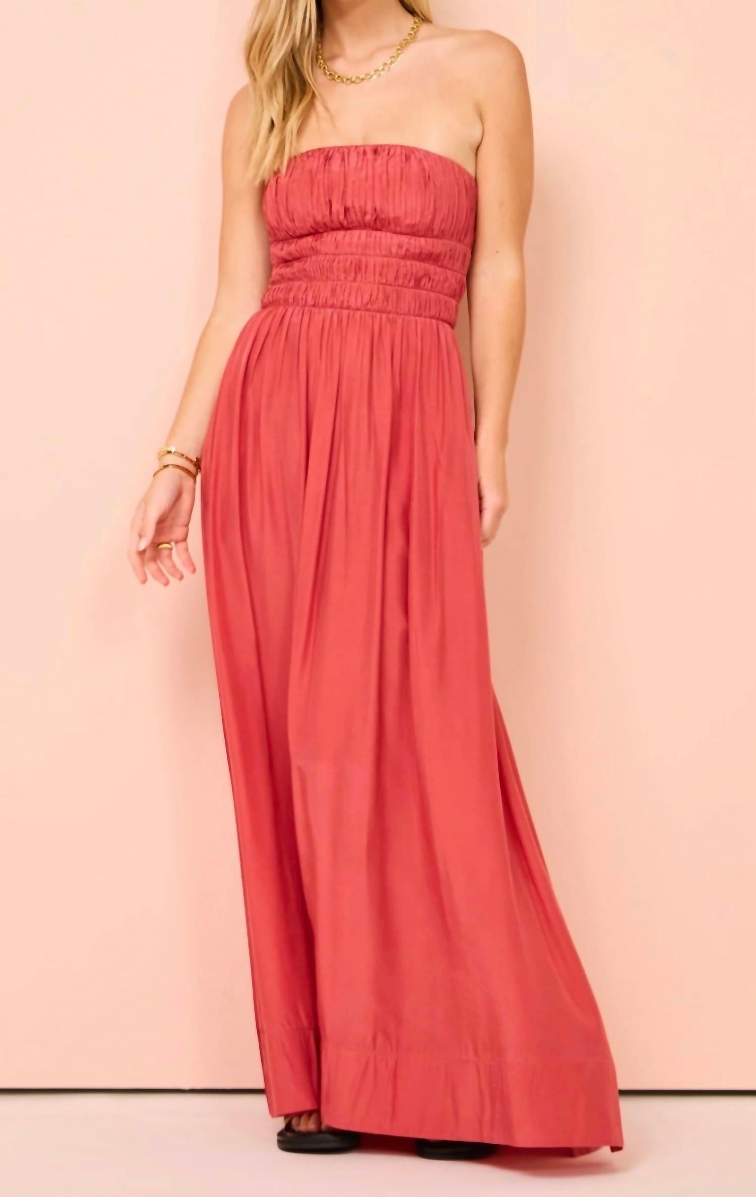 Peony - Strapless Maxi Dress