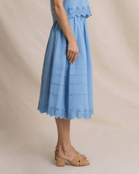 Southern Tide - Gigi Eyelet Midi Skirt