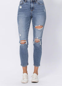 Judy Blue - High Rise Destroyed Slim Fit Jeans