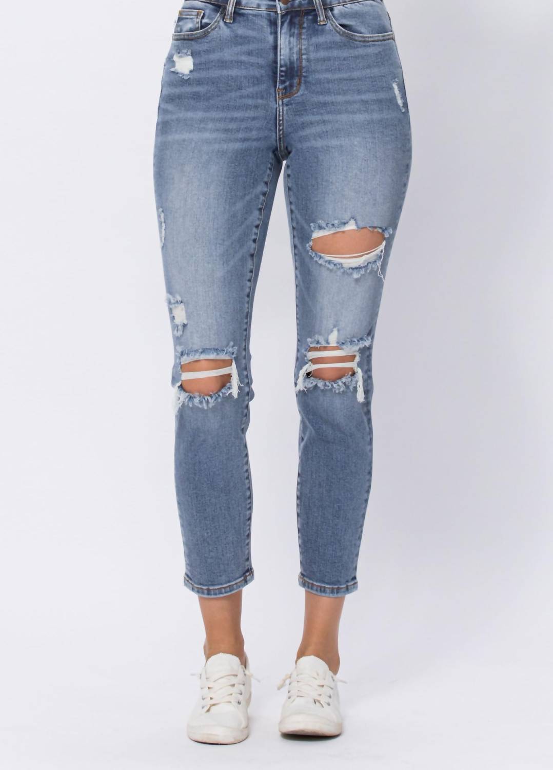Judy Blue - High Rise Destroyed Slim Fit Jeans