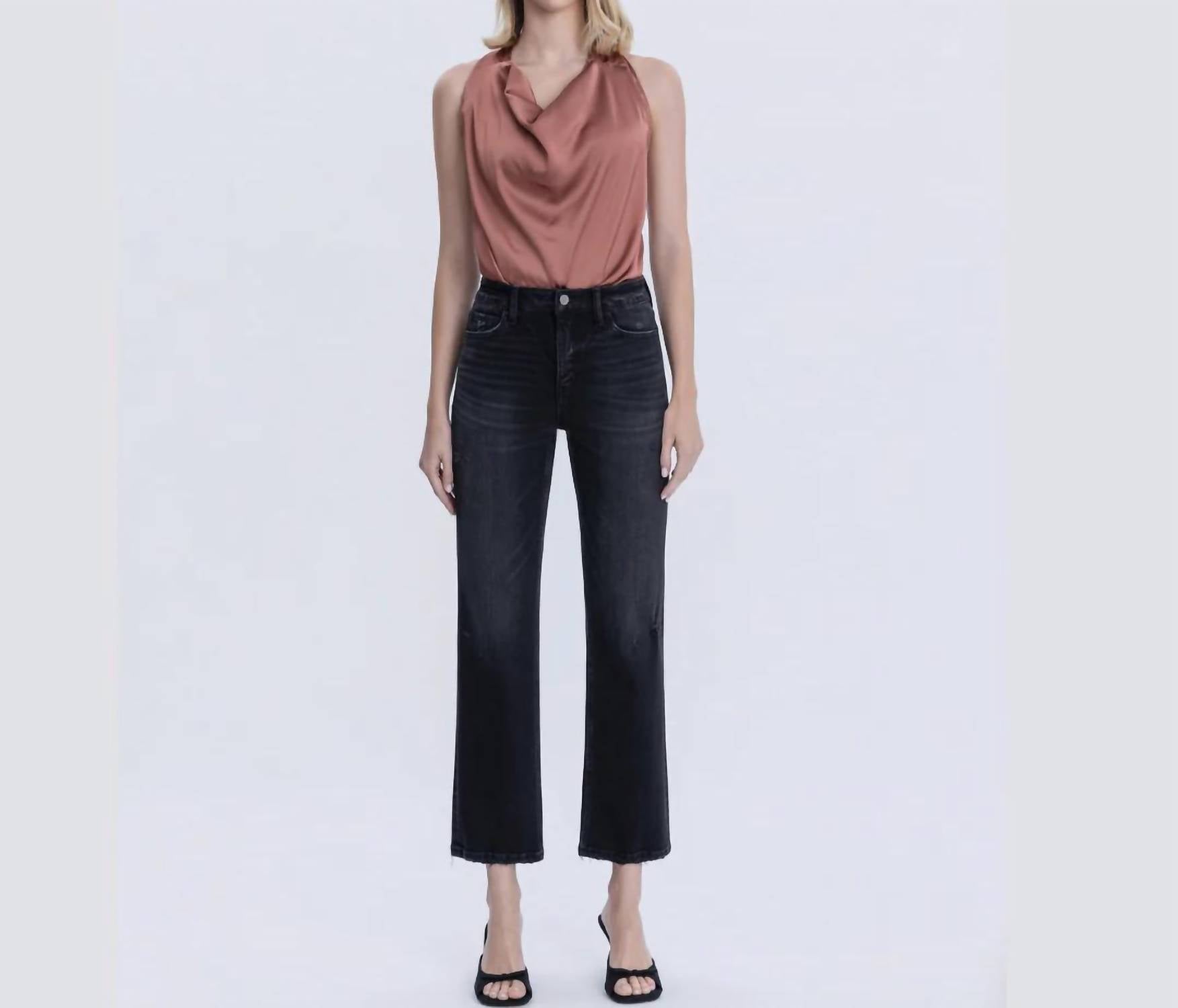 Flying Monkey - Brooke Mid Rise Straight Denim Jeans