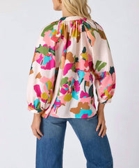 Crosby by Mollie Burch Marin Top in botanic blush - women's blouse - alternate view