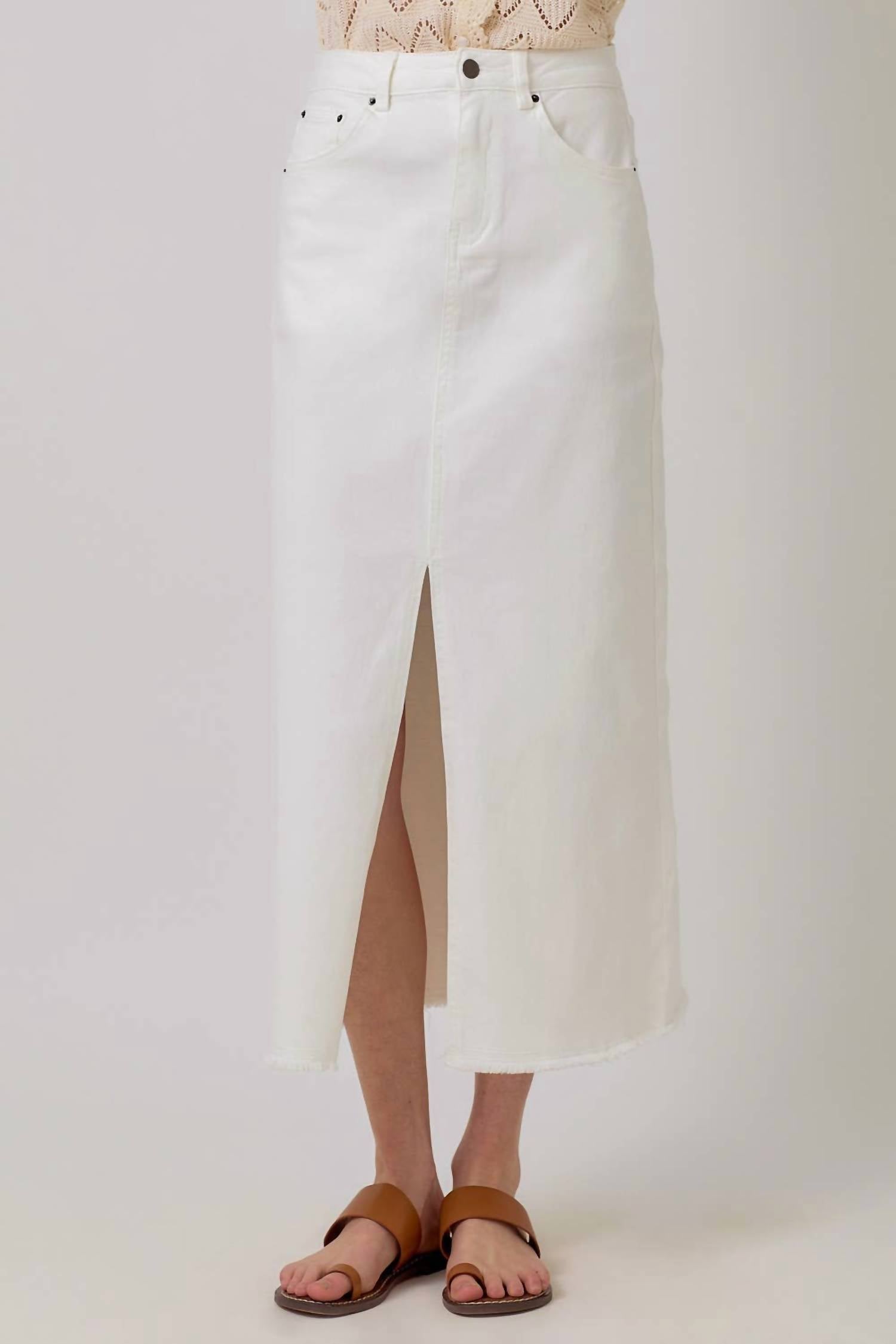 Mystree - Front Slit Midi Skirt