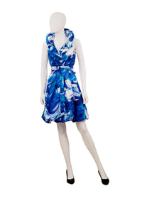 Samuel Dong - Double Wired Collar Cross Tie Bubble Dress