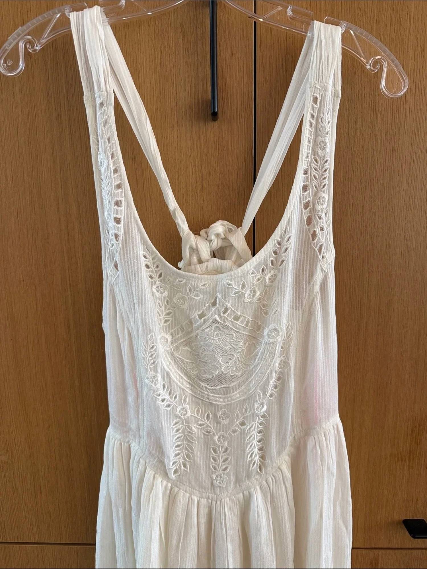 Free People - Women's Romantics Embroidered Boho Gauze Midi Dress
