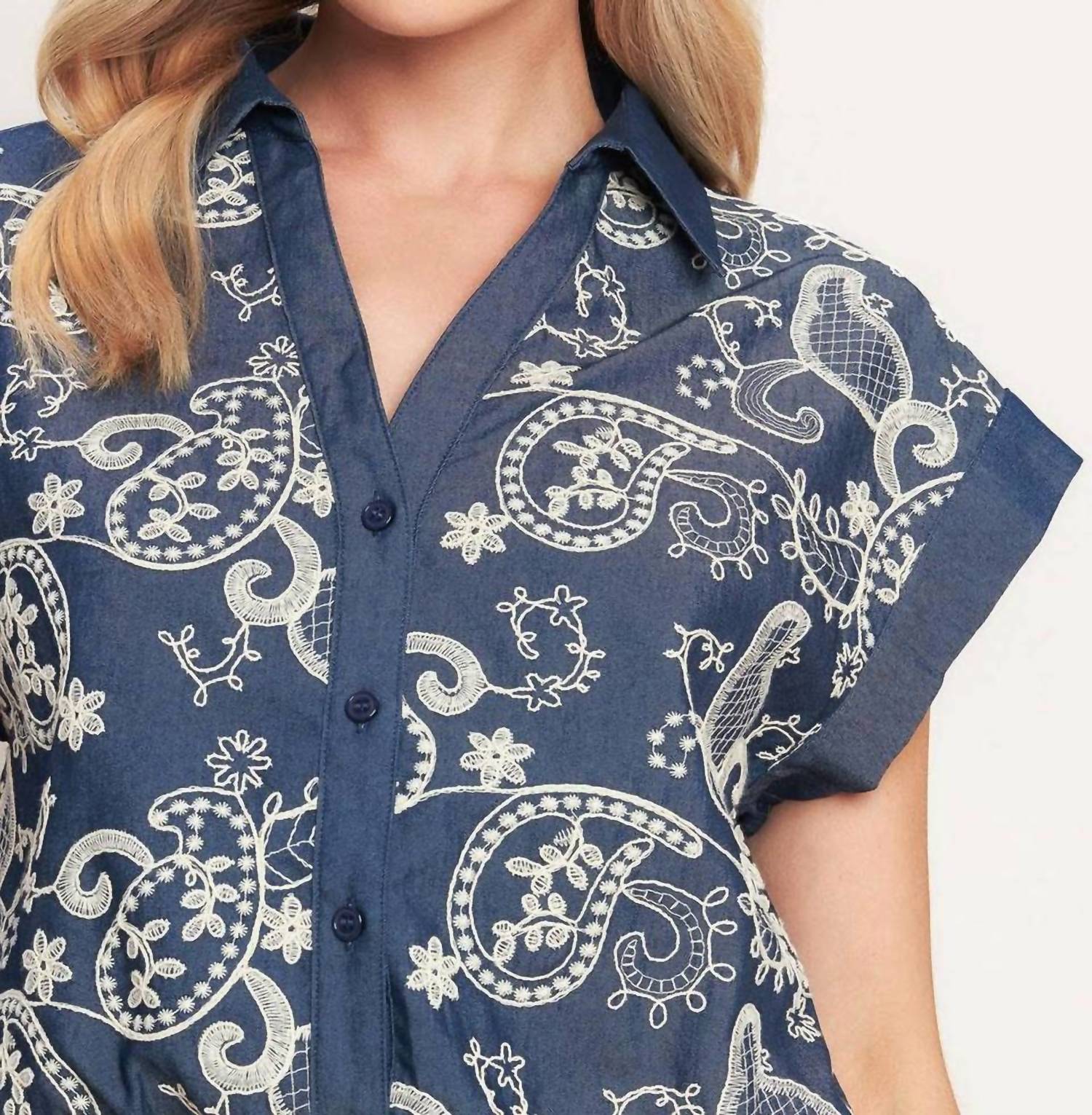 Flying Tomato - Embroidered Combination Top