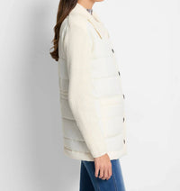Nic + Zoe - Mix Media Quilted Puffer Jacket
