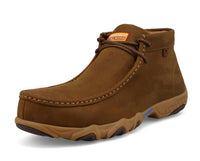 TWISTED X Men's Safety Nano-toe Cellstretch Work Chukka Shoe in distressed saddle - men's boots - detail view