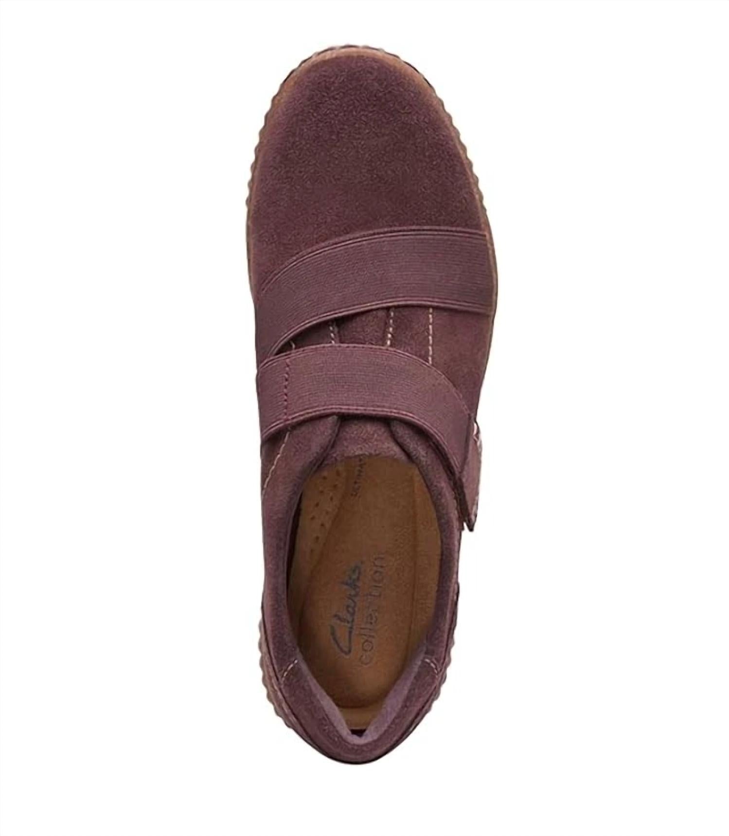 Clarks Women's Caroline Holly Oxford Shoes in burgundy suede - women's sneaker - view 7