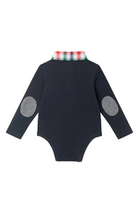 Andy & Evan Kids' Holiday Polo Bodysuit & Cord Pants Set in navy - item - view 4
