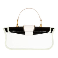 Balmain - Women's Blaze Leather Baguette Top Handle Crossbody Bag
