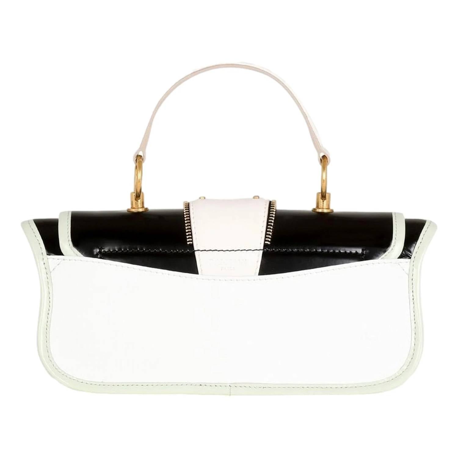 Balmain - Women's Blaze Leather Baguette Top Handle Crossbody Bag
