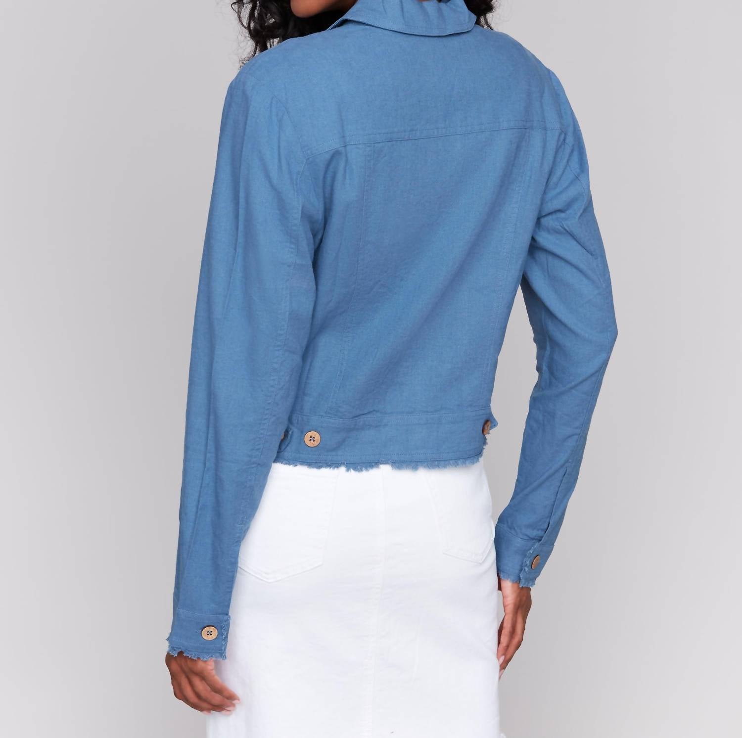 Charlie B - Linen Button Up Jacket