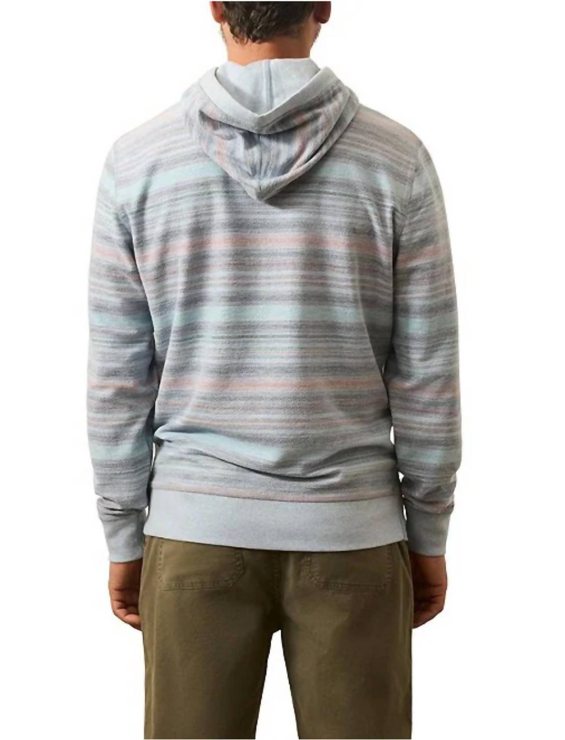 Faherty Byron Bay Hoodie in summit springs - men's shirt - detail view