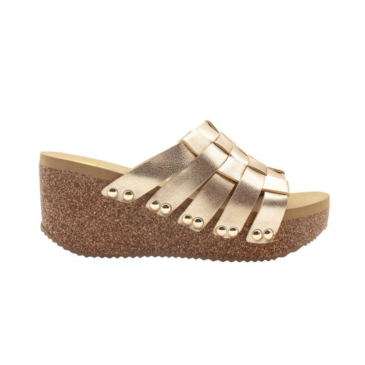 Volatile - Women's Enoki Woven Slide Wedge