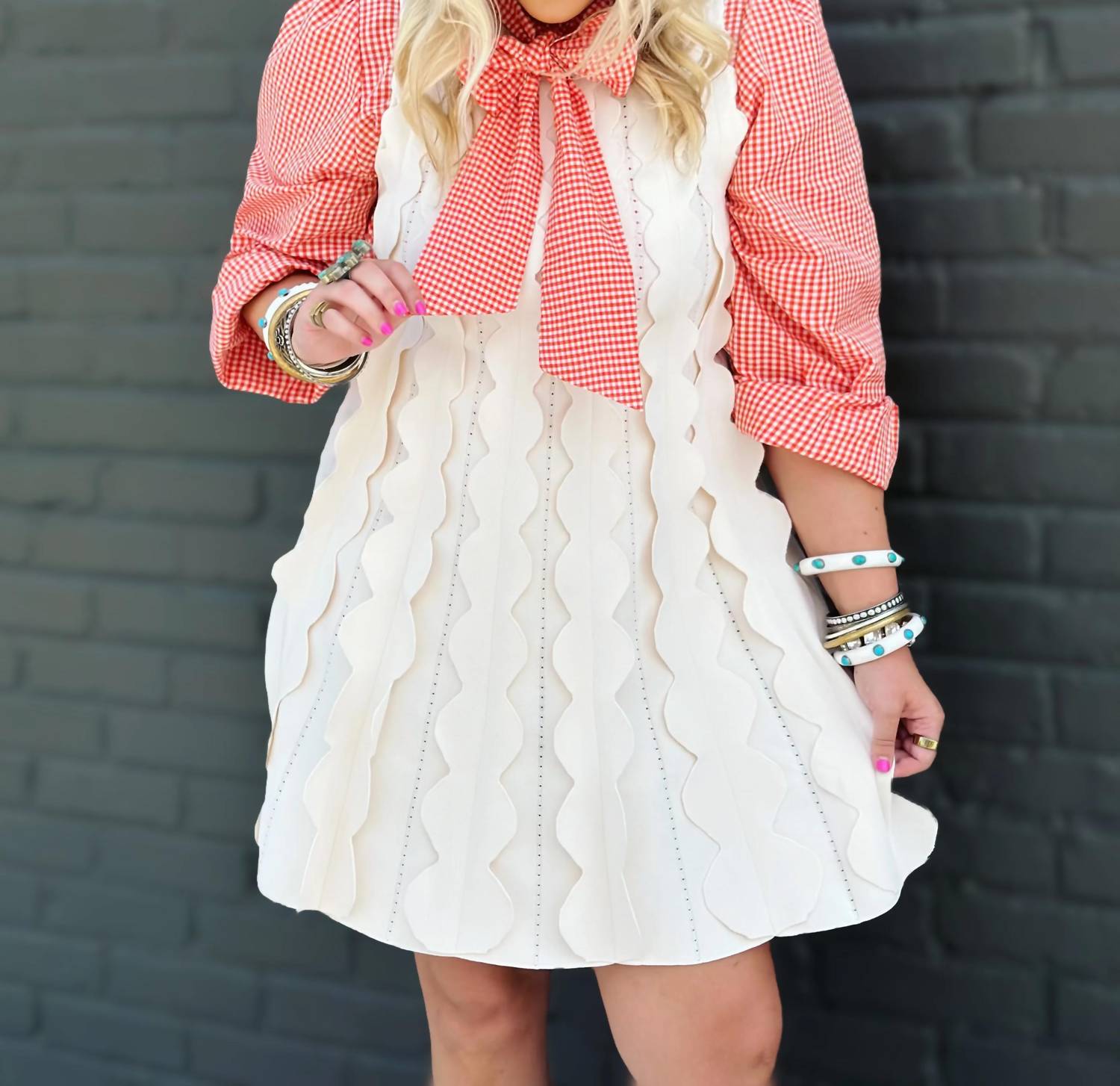 English Factory - Raider Ruffle Dress