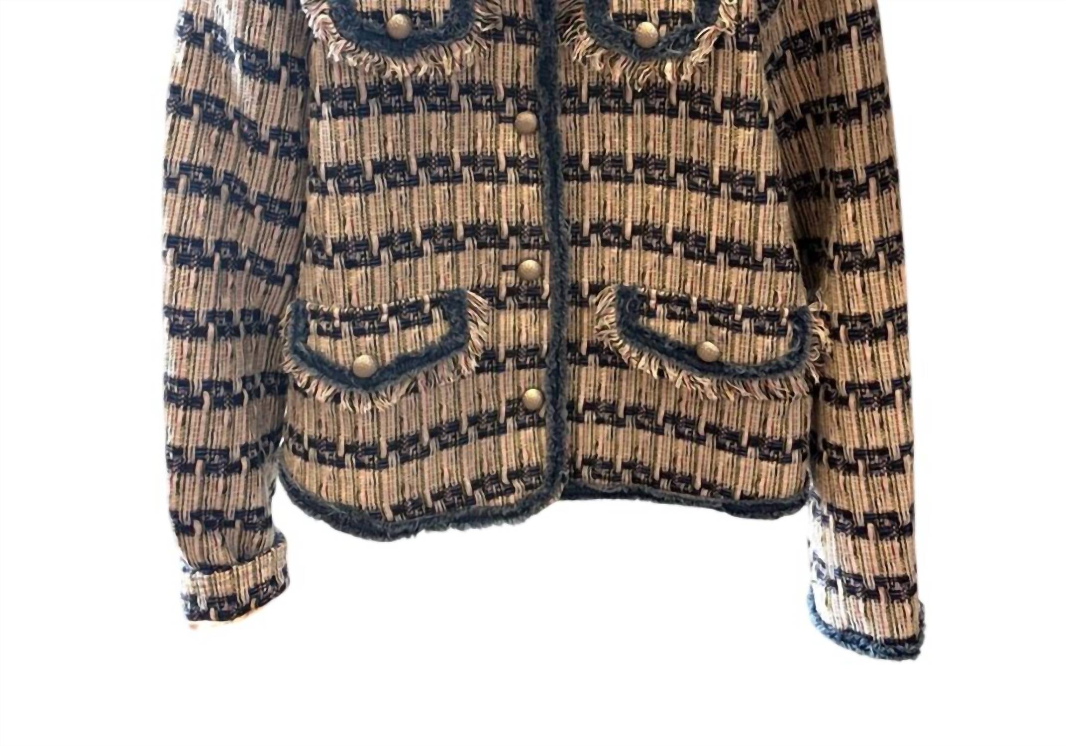 Azi - Women Trim Tweed Jacket