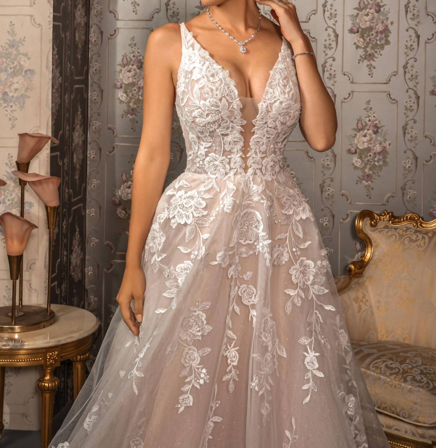 Kitty Chen Couture - Luciana A-line Lace Dress