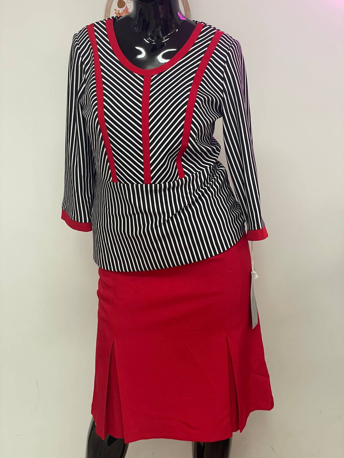Tally Taylor - Women's 2 Piece Stripe Skirt Suit