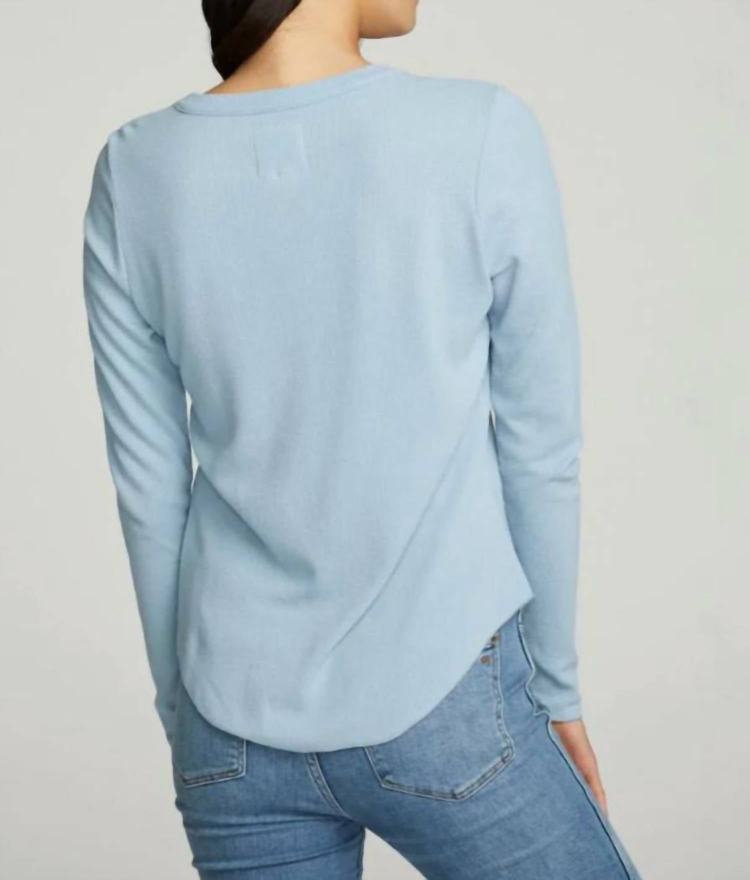 Chaser - Long Sleeve Crew Neck Shirttail Tee