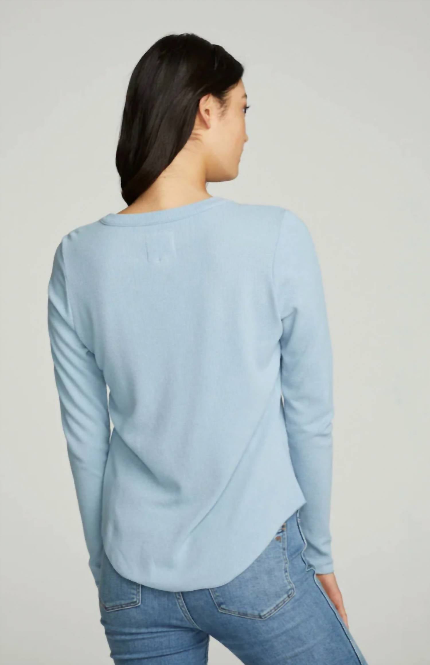 Chaser - Long Sleeve Crew Neck Shirttail Tee