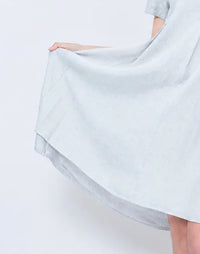 Blueberry - Collared Swing Midi Dress