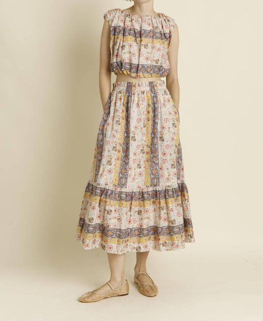 Aureum - Paisley Shirred Top