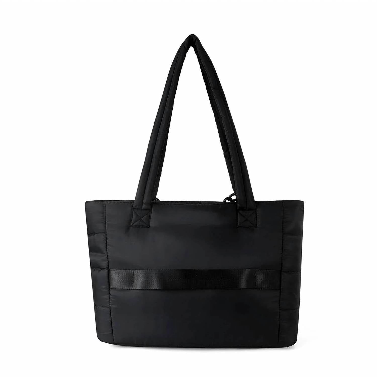 Selini New York - Women's Quilted Puffer Luggage Strap And Chain Tote Bag