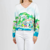 Vilagallo - Long Sleeve V-neck Sweater