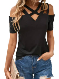 Shiying - Off the Shoulder Strappy Top