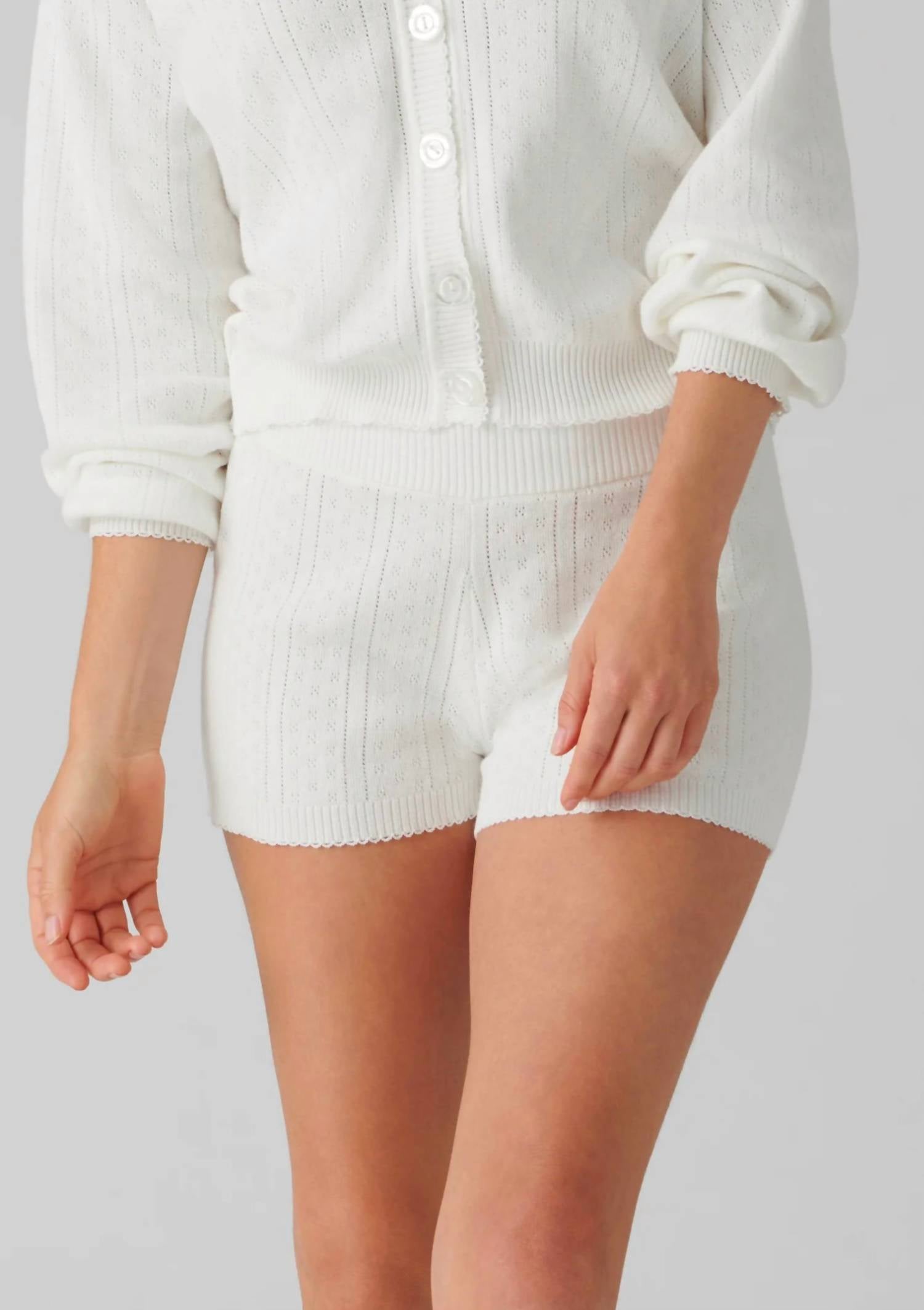 Pj Salvage - sweetheart pointelle shorts