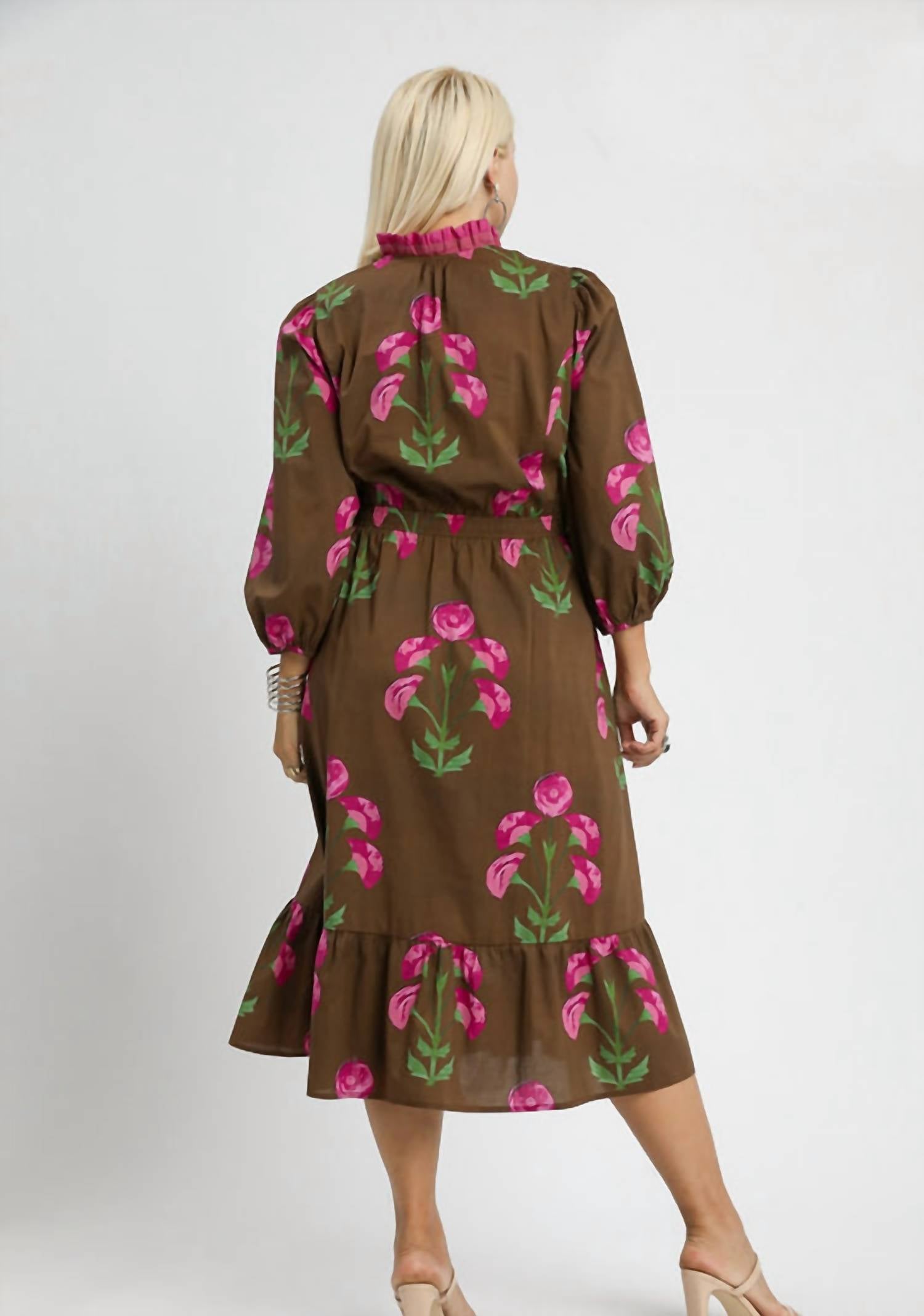 Umgee - Floral Print Midi Dress