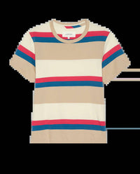 THE GREAT. The Little Tee in study hall stripe - women's t-shirt - view 5