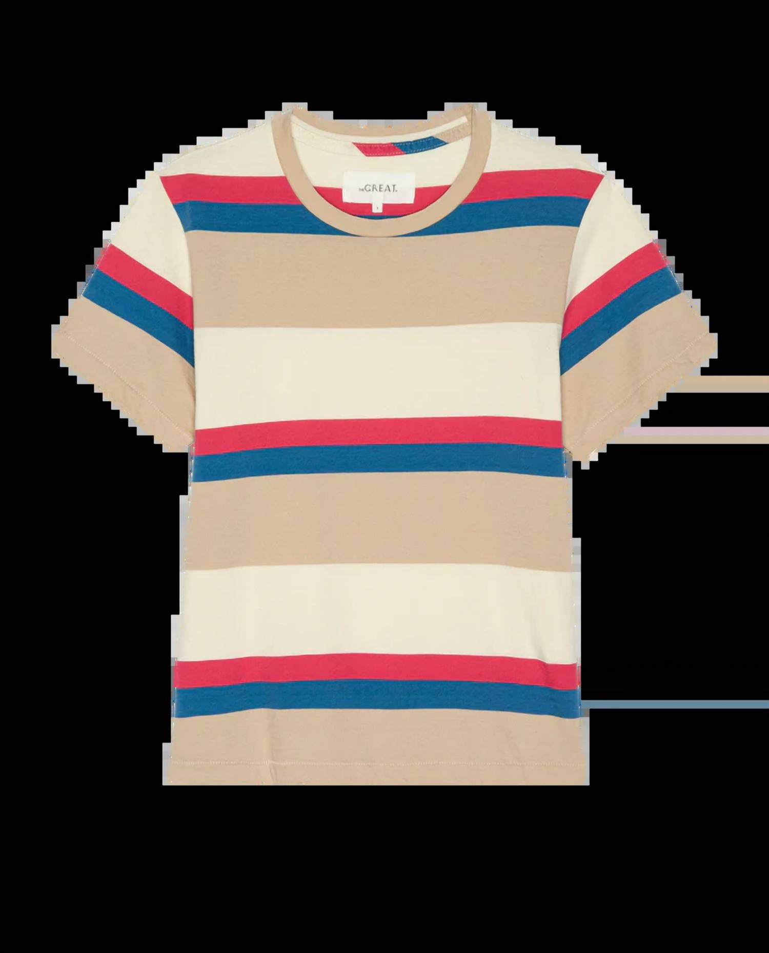 THE GREAT. The Little Tee in study hall stripe - women's t-shirt - view 5