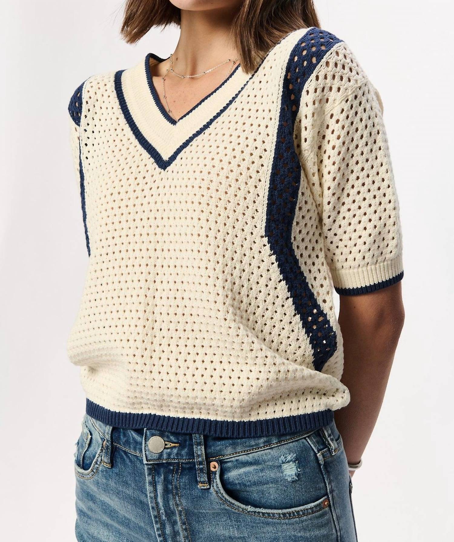 Another Love - Priscilla Striped V-neck Top