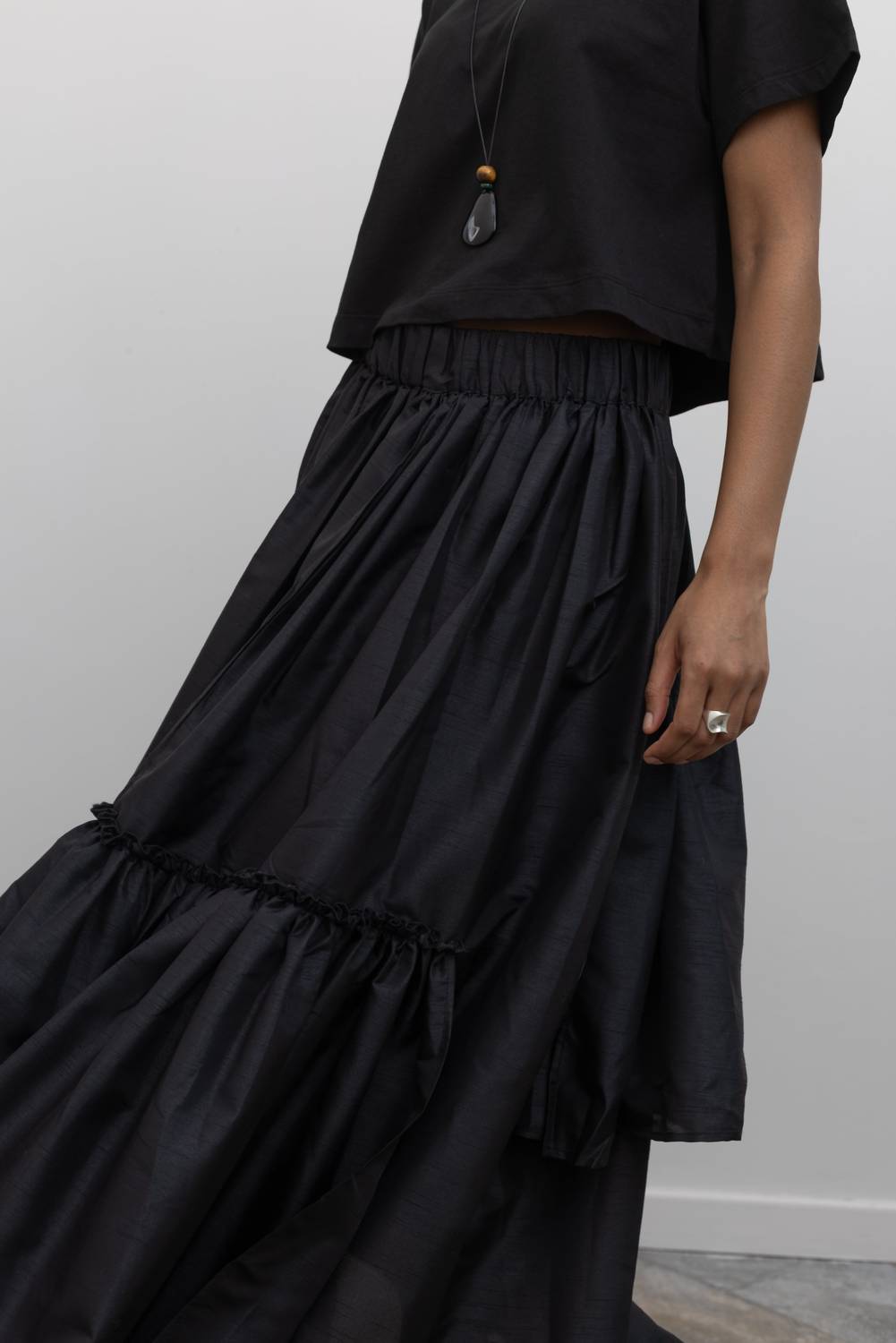Collective - Asymmetrical Tiered Ruffle Skirt