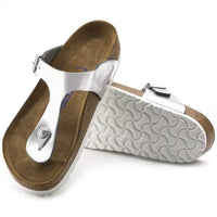 Birkenstock - Women's Gizeh Leather Soft Footbed Sandals