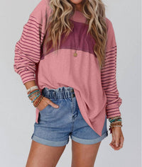 Lily Clothing - Color Block Striped Top
