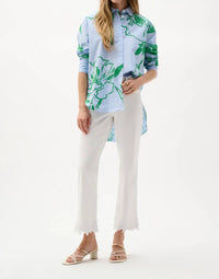 Joseph Ribkoff - Cotton Stripe Floral Print Blouse