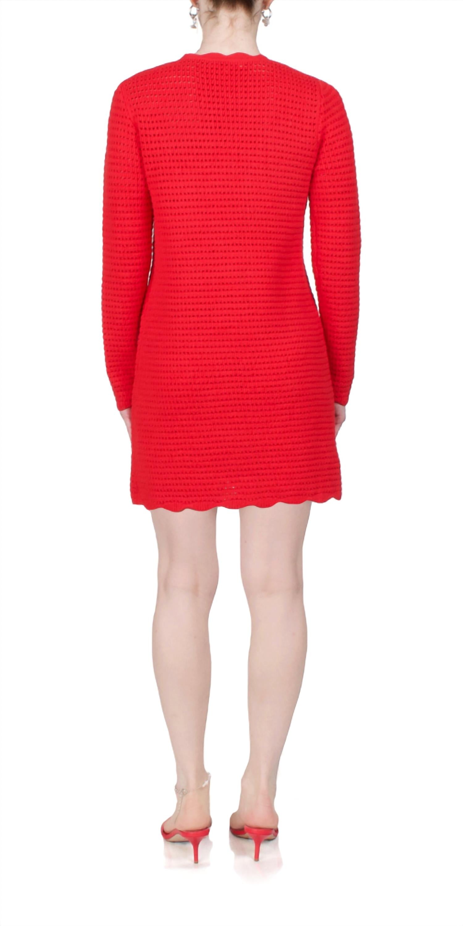 CIAO LUCIA Faro Crochet Dress in red - women's dress - alternate view