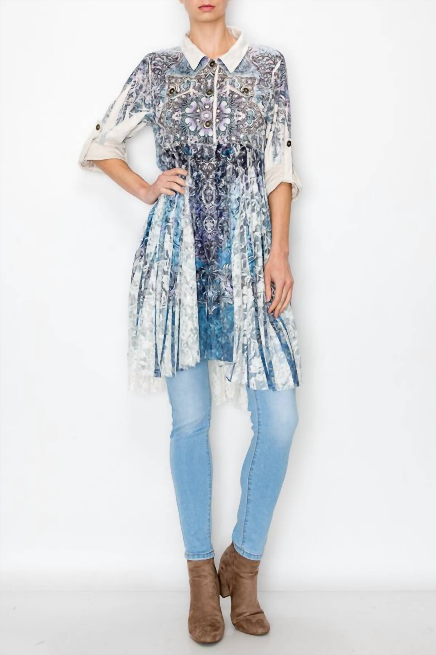 Origami - Sueded Lace Duster