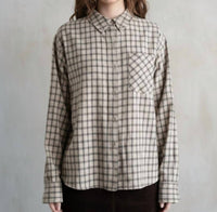 Elle Grey - Carly Windowpane Check Button Down