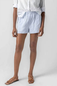 Lilla P Faux Fly Short in sky - women's shorts - detail view