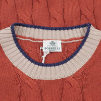 Luigi Borrelli Napoli - Men's Cable Knit Cotton Sweater