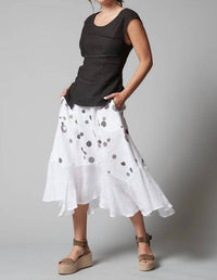 Inizio - Women's Linen Flounce Skirt
